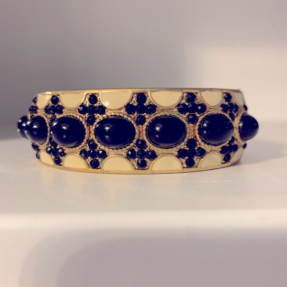 Black and Cream enamel bracelet